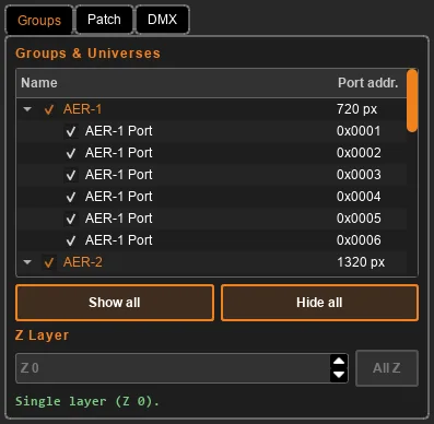 zenopix-echo-groups-tab-ports-addresses